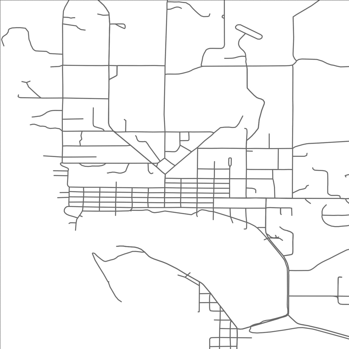 ROAD MAP OF FRANKFORT, MICHIGAN BY MAPBAKES