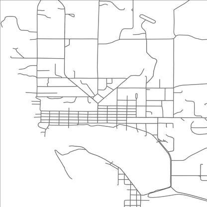 ROAD MAP OF FRANKFORT, MICHIGAN BY MAPBAKES