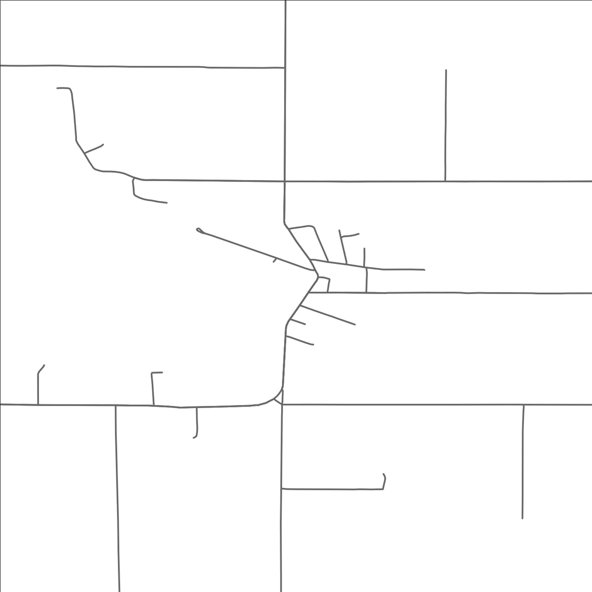 ROAD MAP OF GARDEN, MICHIGAN BY MAPBAKES