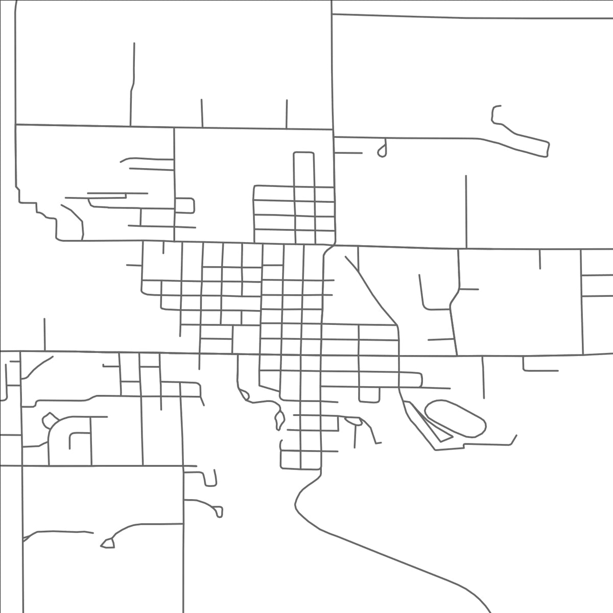 ROAD MAP OF GLADWIN, MICHIGAN BY MAPBAKES