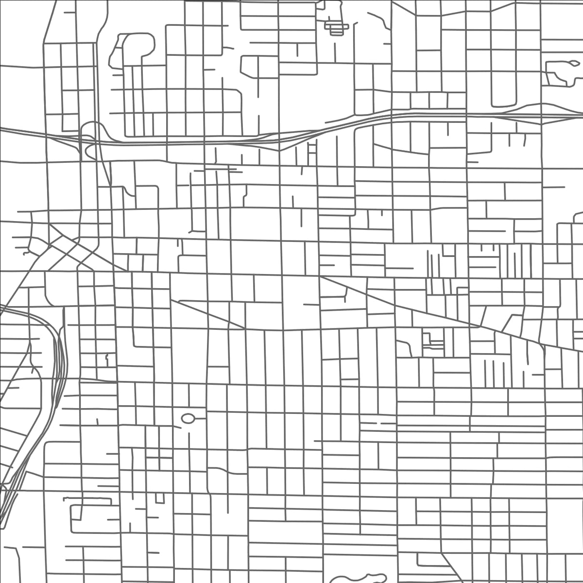 ROAD MAP OF GRAND RAPIDS, MICHIGAN BY MAPBAKES
