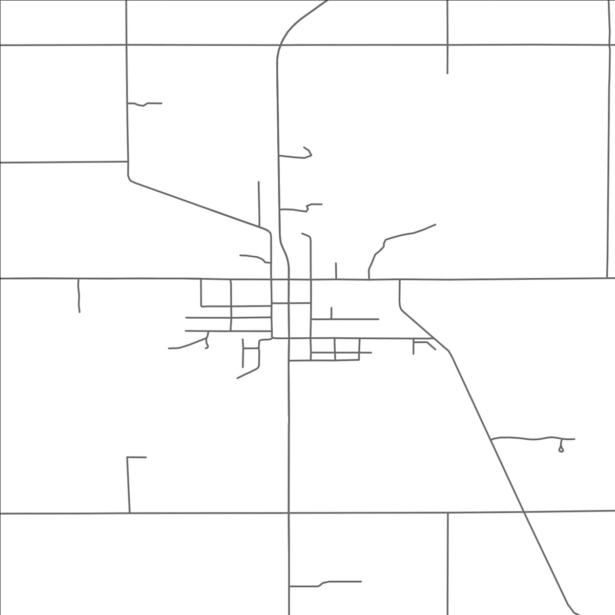 ROAD MAP OF GRANT, MICHIGAN BY MAPBAKES