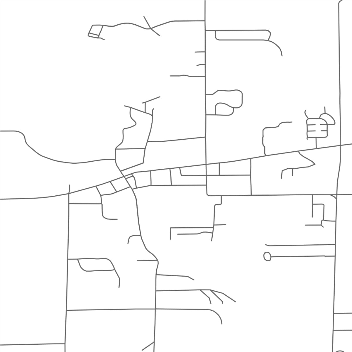 ROAD MAP OF GRASS LAKE, MICHIGAN BY MAPBAKES