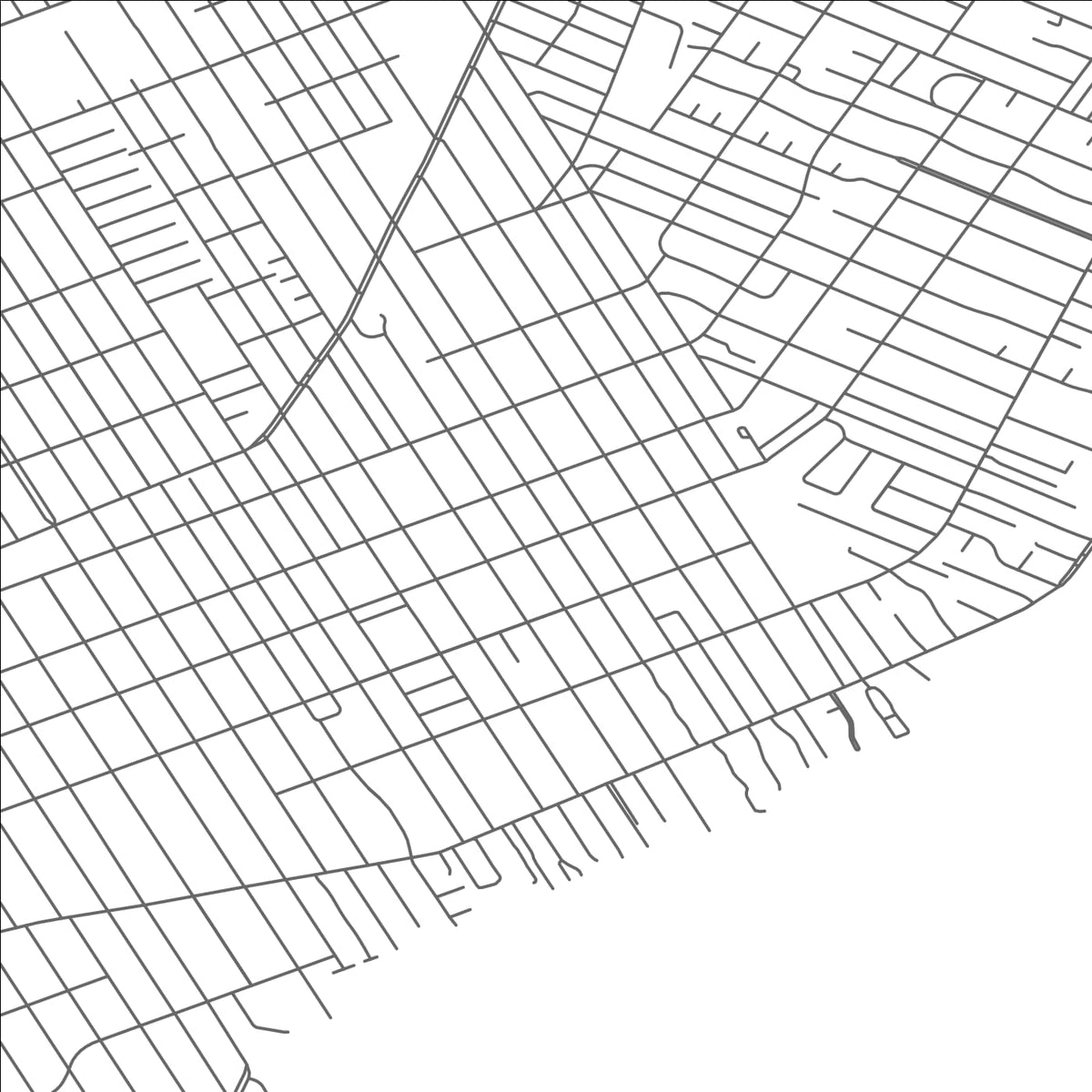 ROAD MAP OF GROSSE POINTE FARMS, MICHIGAN BY MAPBAKES
