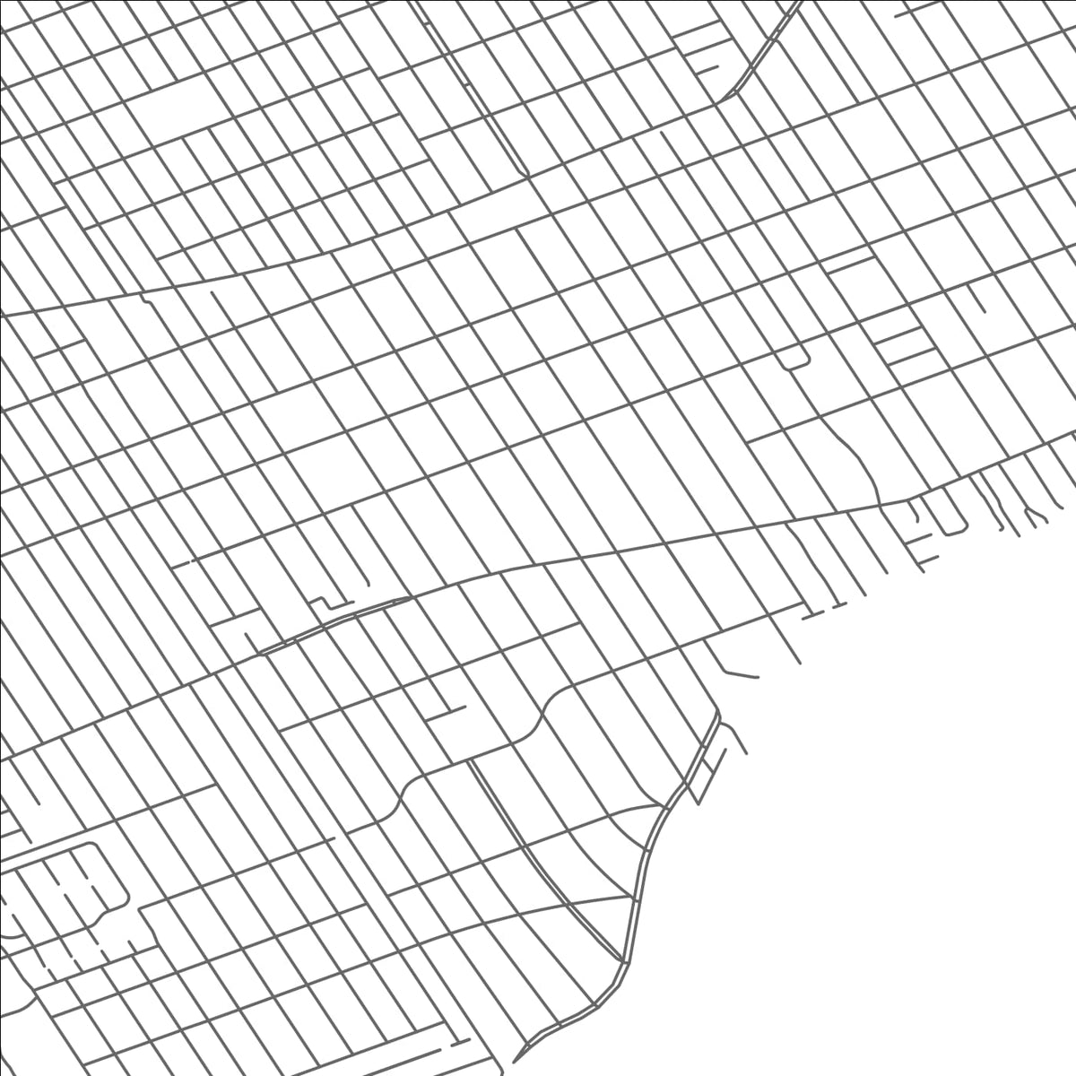 ROAD MAP OF GROSSE POINTE PARK, MICHIGAN BY MAPBAKES