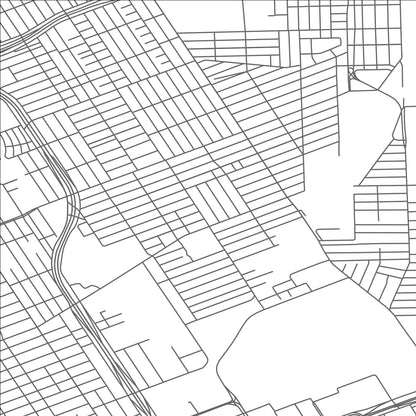 ROAD MAP OF HAMTRAMCK, MICHIGAN BY MAPBAKES
