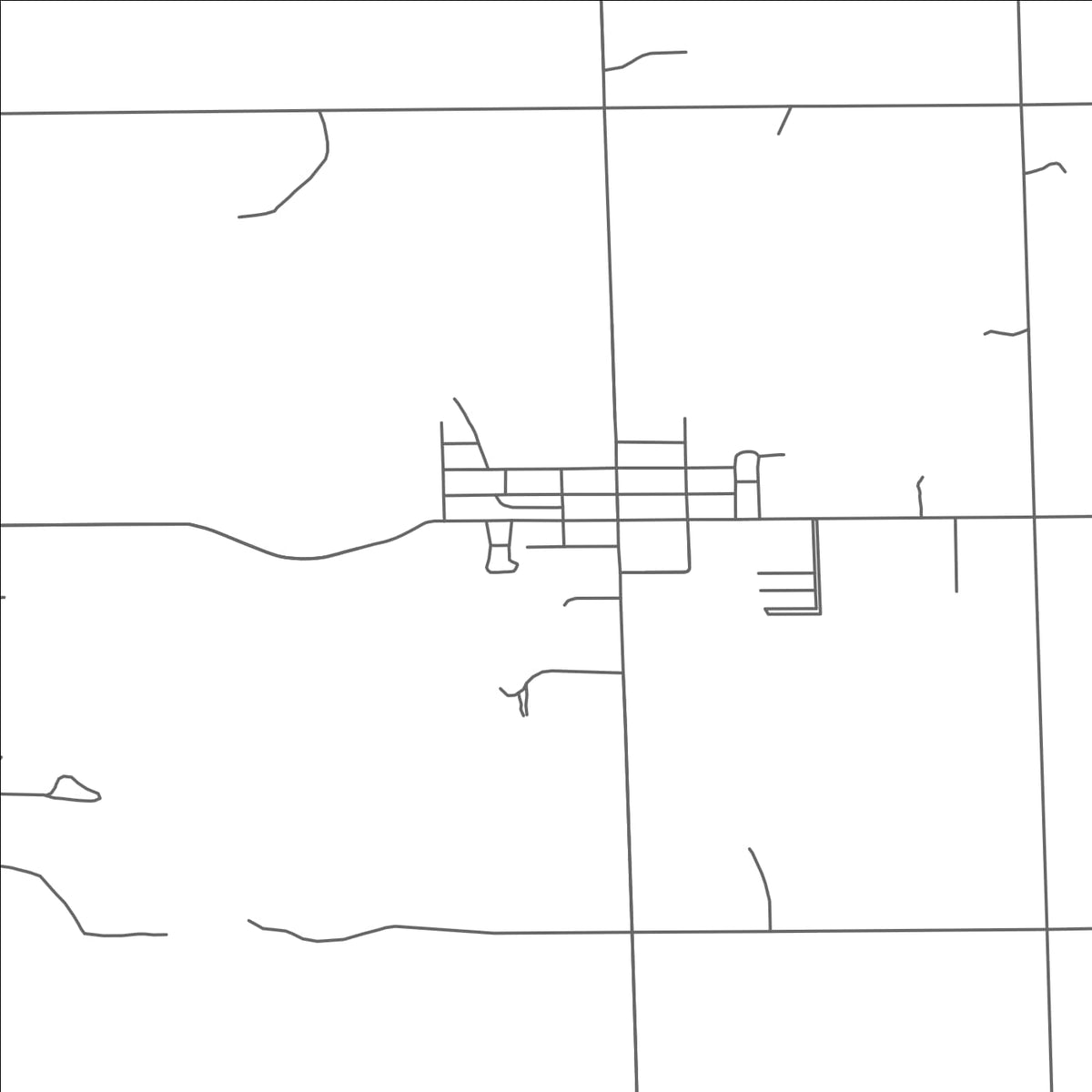 ROAD MAP OF HANOVER, MICHIGAN BY MAPBAKES