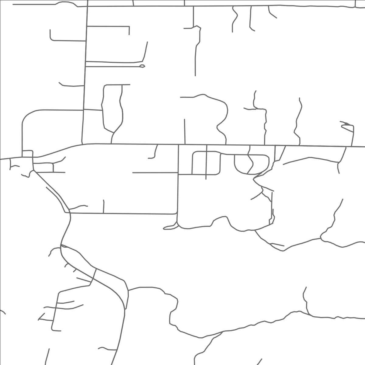 ROAD MAP OF HARDWOOD ACRES, MICHIGAN BY MAPBAKES