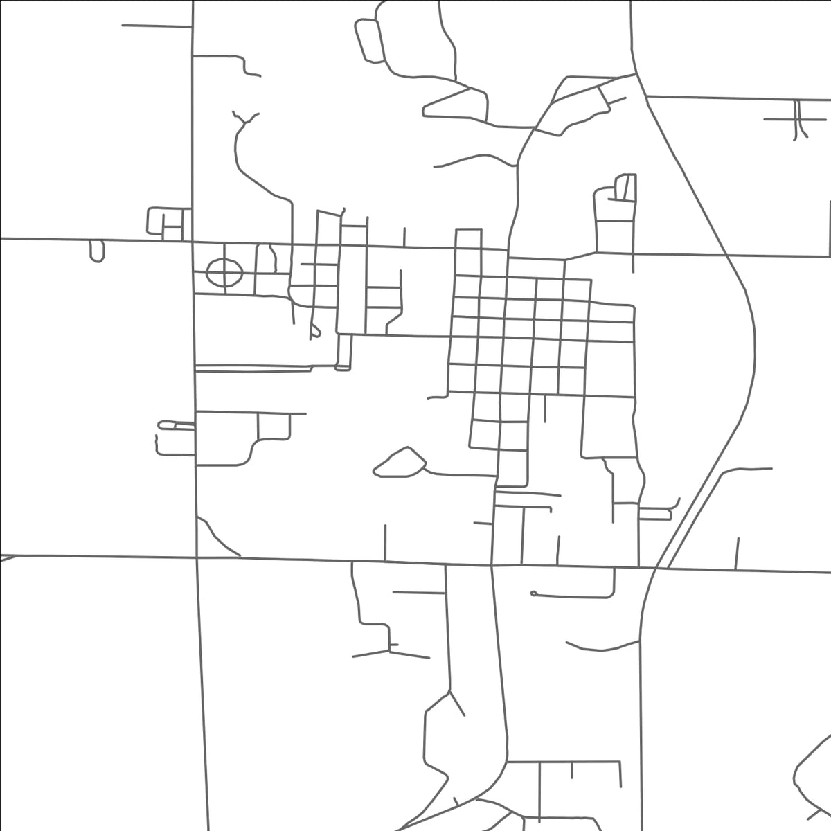 ROAD MAP OF HART, MICHIGAN BY MAPBAKES