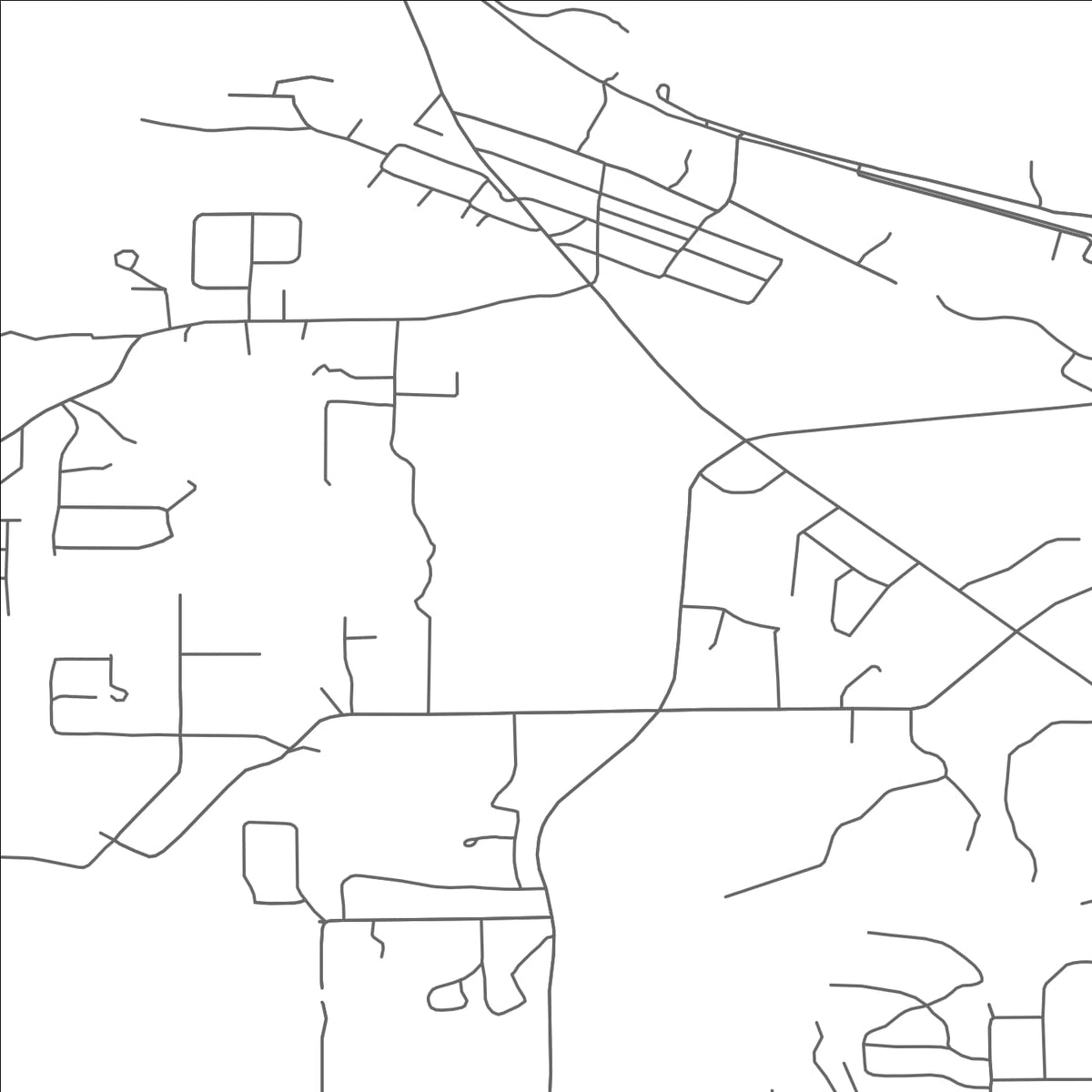 ROAD MAP OF HARVEY, MICHIGAN BY MAPBAKES