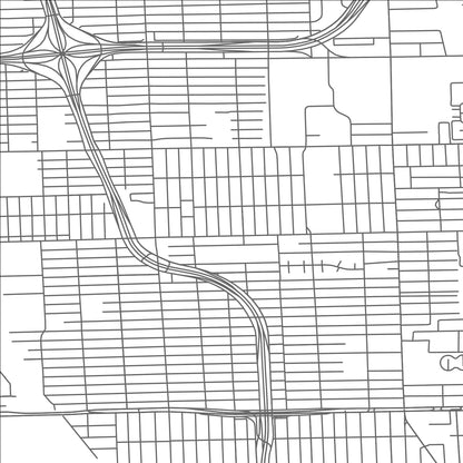 ROAD MAP OF HAZEL PARK, MICHIGAN BY MAPBAKES