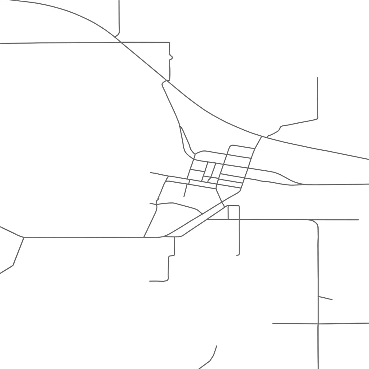 ROAD MAP OF HERMANSVILLE, MICHIGAN BY MAPBAKES