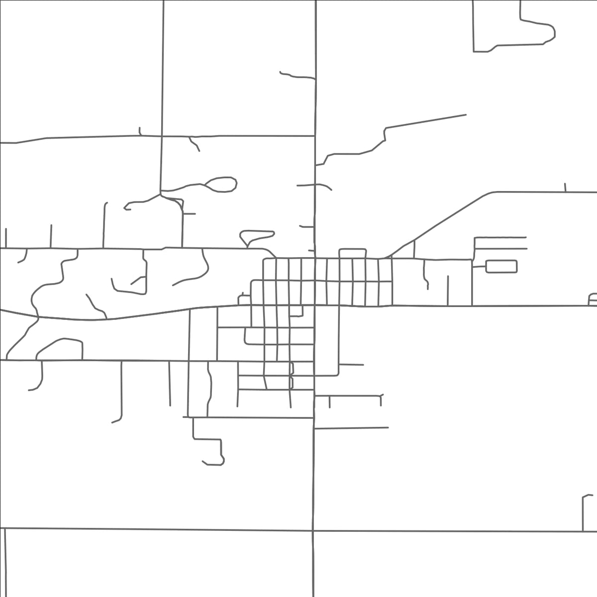 ROAD MAP OF HESPERIA, MICHIGAN BY MAPBAKES