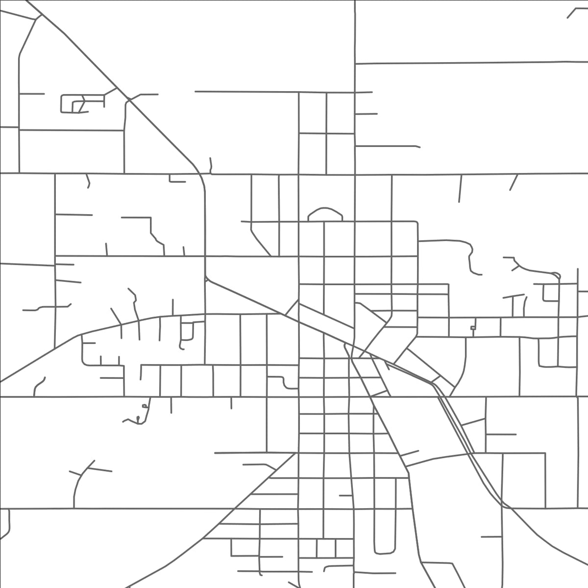 ROAD MAP OF HILLSDALE, MICHIGAN BY MAPBAKES