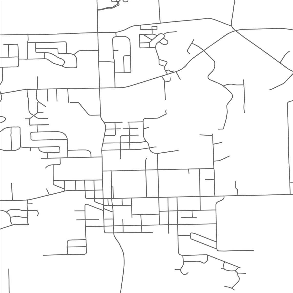 ROAD MAP OF HOLLY, MICHIGAN BY MAPBAKES