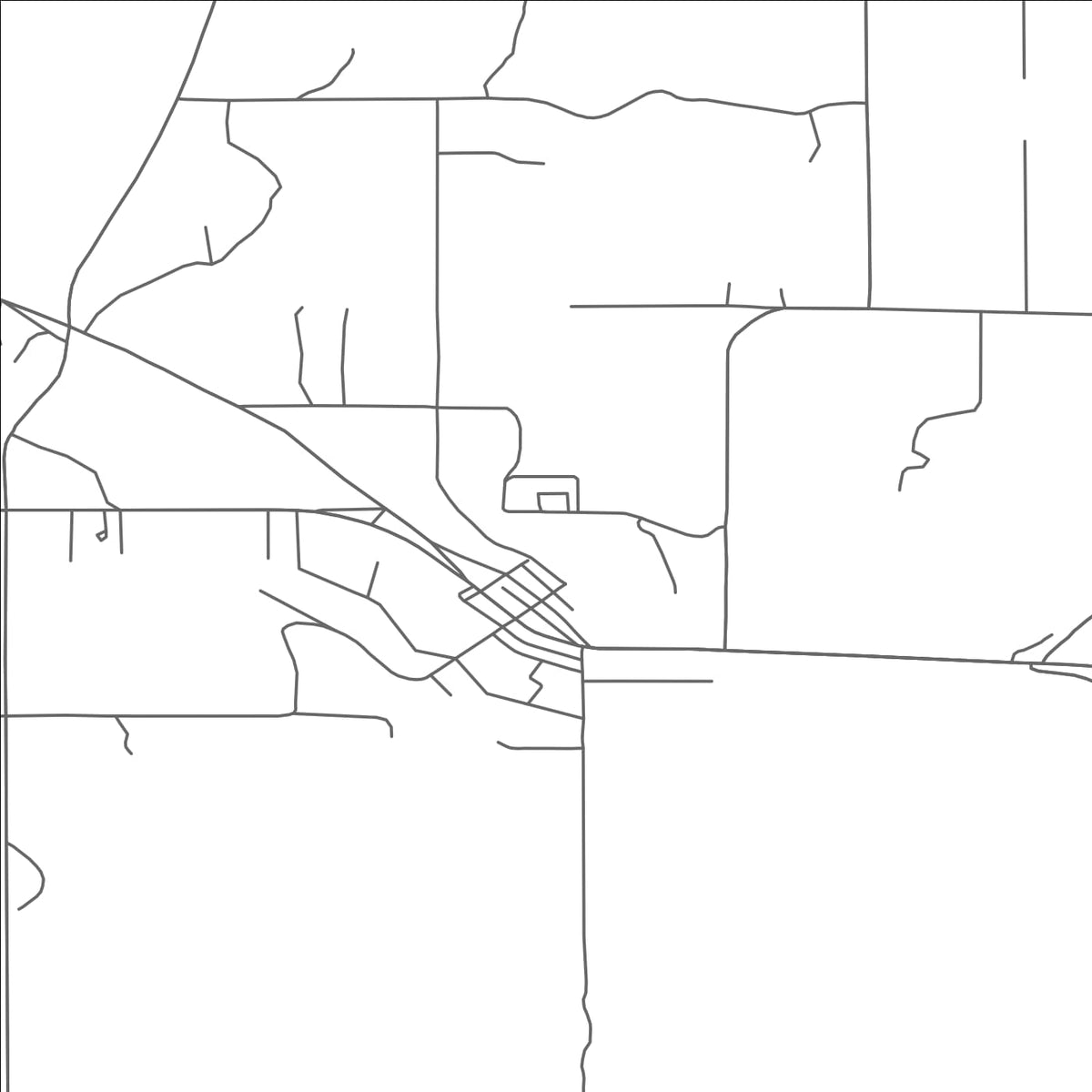 ROAD MAP OF HONOR, MICHIGAN BY MAPBAKES