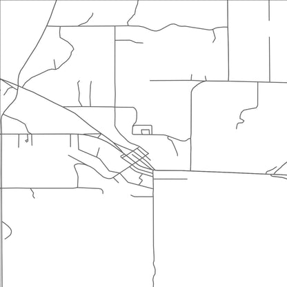 ROAD MAP OF HONOR, MICHIGAN BY MAPBAKES