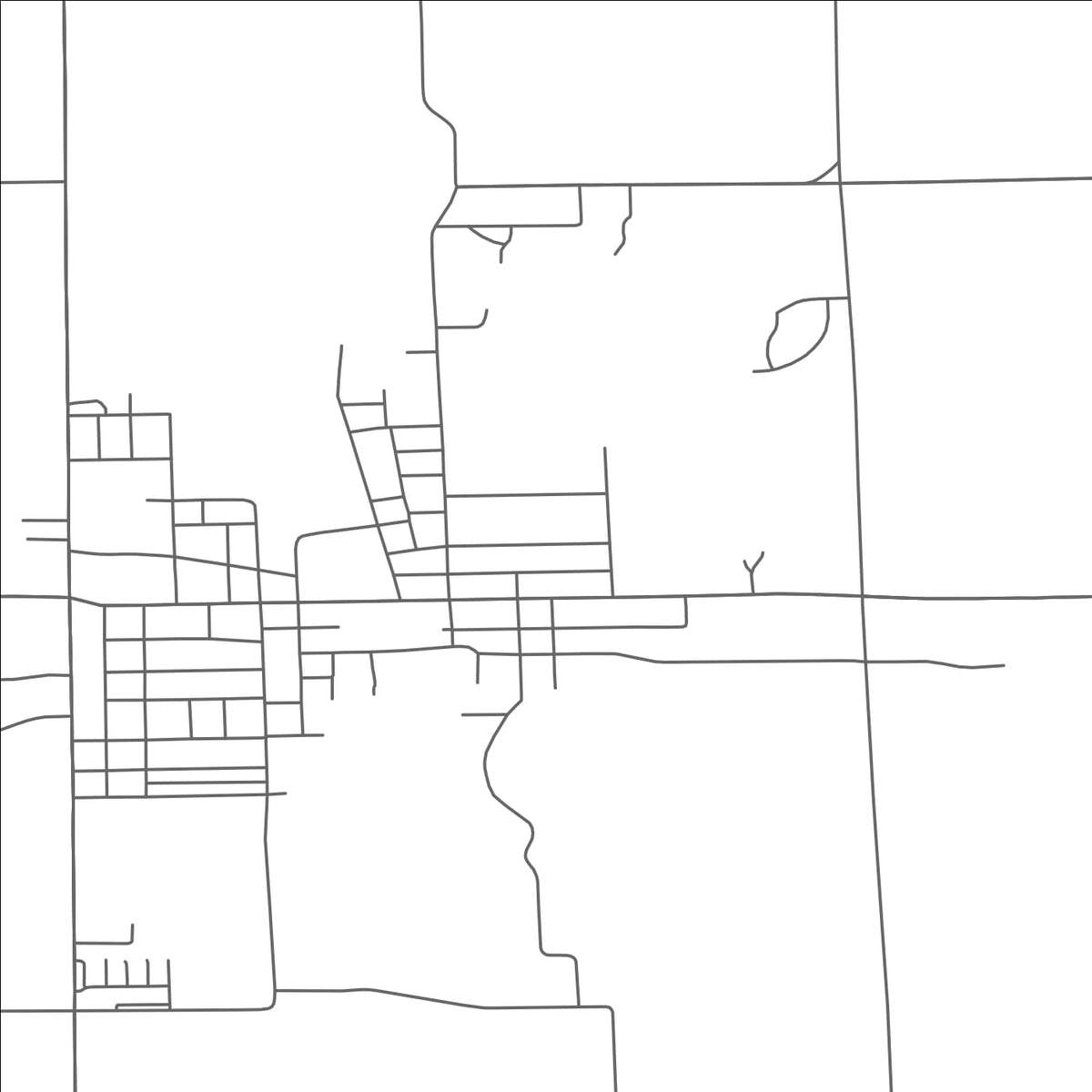 ROAD MAP OF HUDSON, MICHIGAN BY MAPBAKES