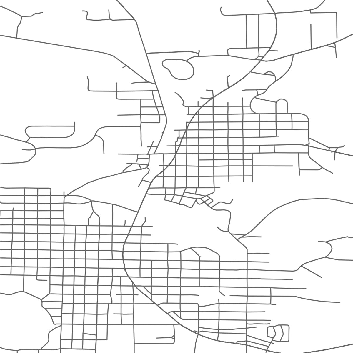 ROAD MAP OF IRON MOUNTAIN, MICHIGAN BY MAPBAKES