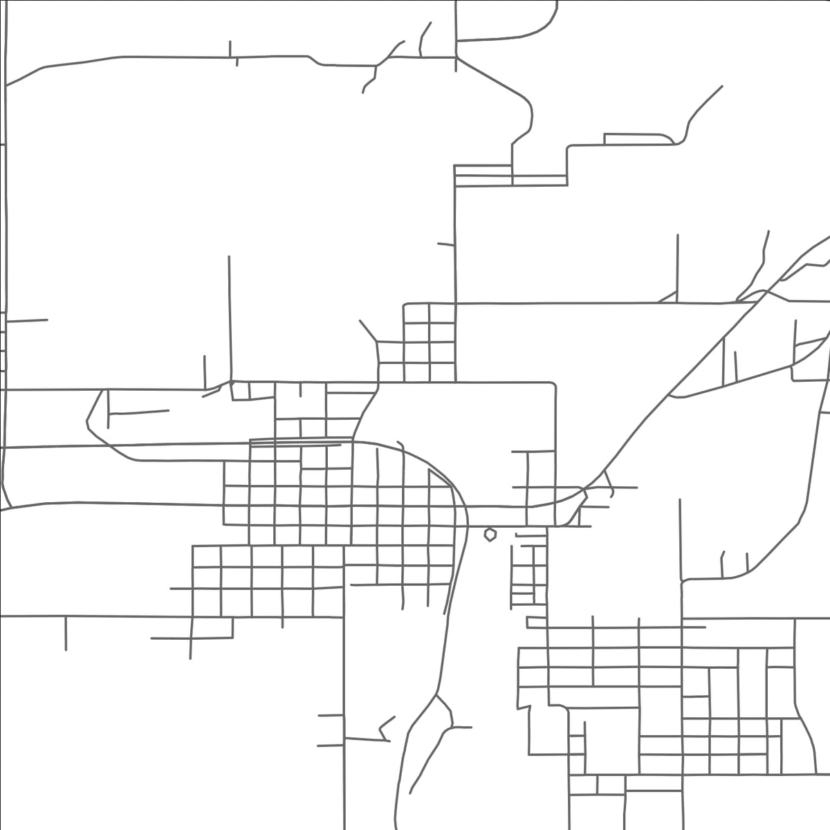 ROAD MAP OF IRON RIVER, MICHIGAN BY MAPBAKES