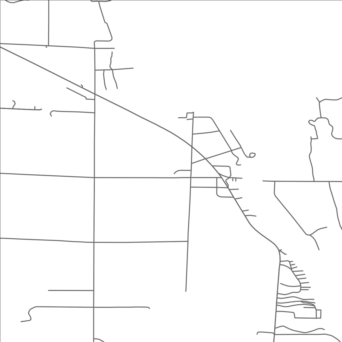 ROAD MAP OF IRONTON, MICHIGAN BY MAPBAKES