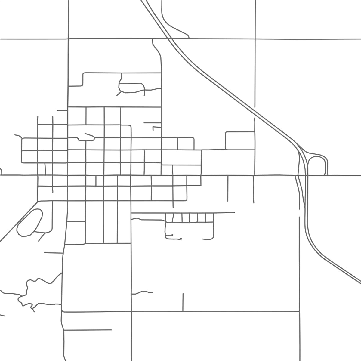 ROAD MAP OF ITHACA, MICHIGAN BY MAPBAKES