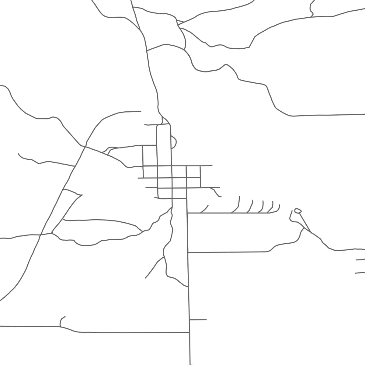 ROAD MAP OF JENNINGS, MICHIGAN BY MAPBAKES