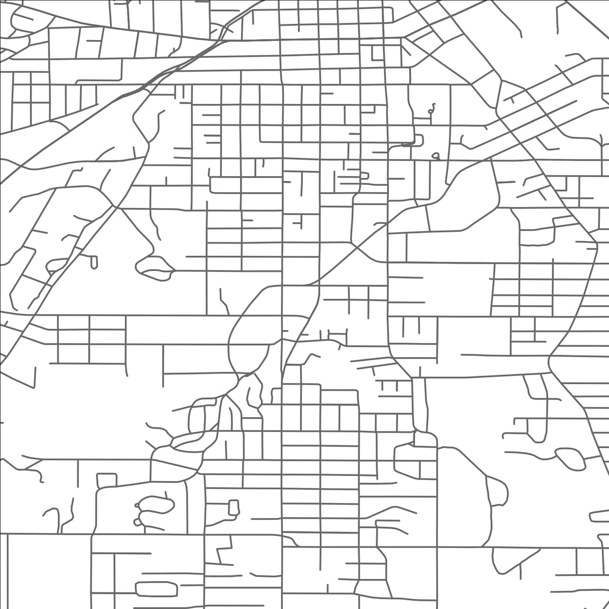 ROAD MAP OF KALAMAZOO, MICHIGAN BY MAPBAKES