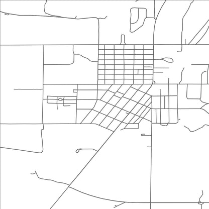 ROAD MAP OF KALKASKA, MICHIGAN BY MAPBAKES