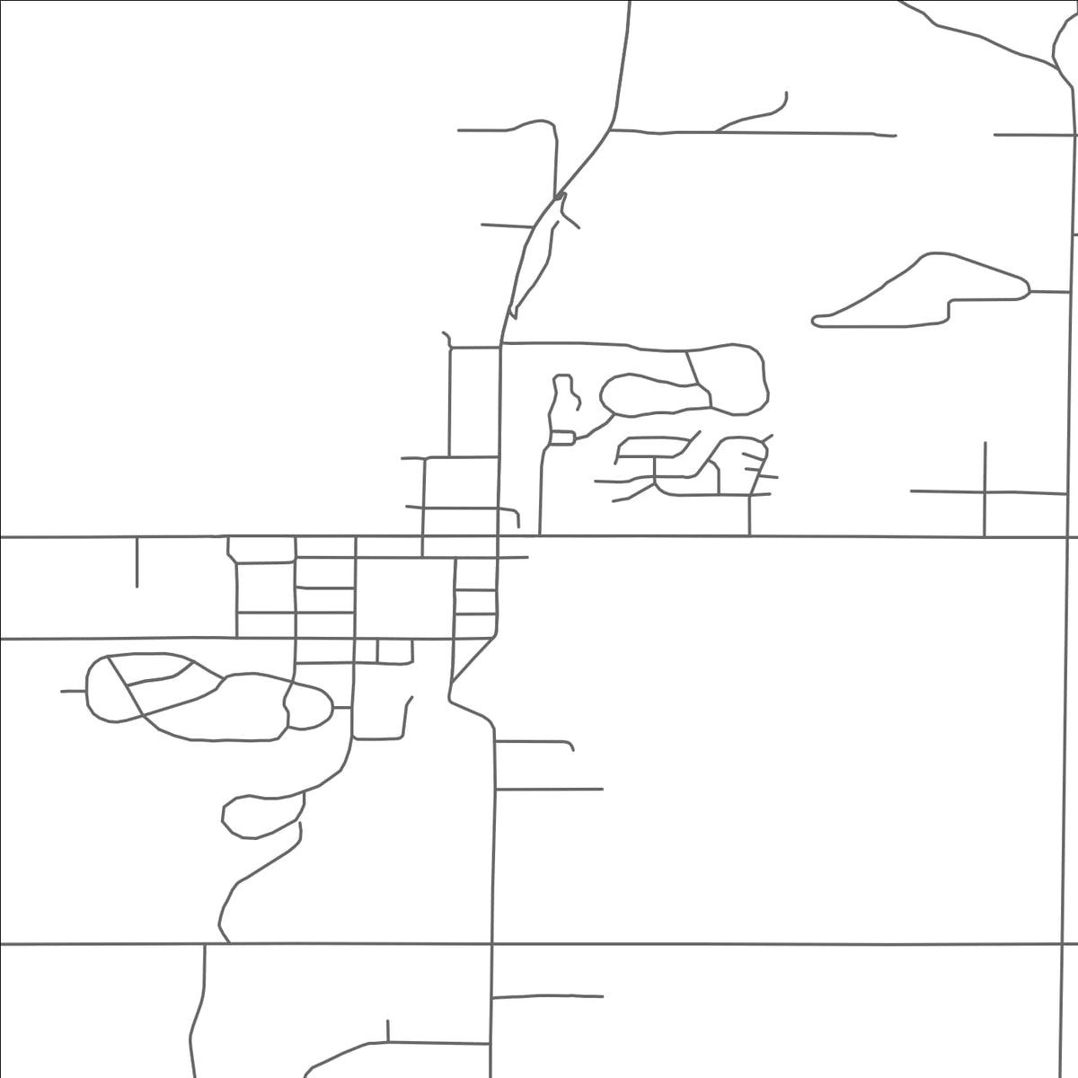 ROAD MAP OF KINGSLEY, MICHIGAN BY MAPBAKES