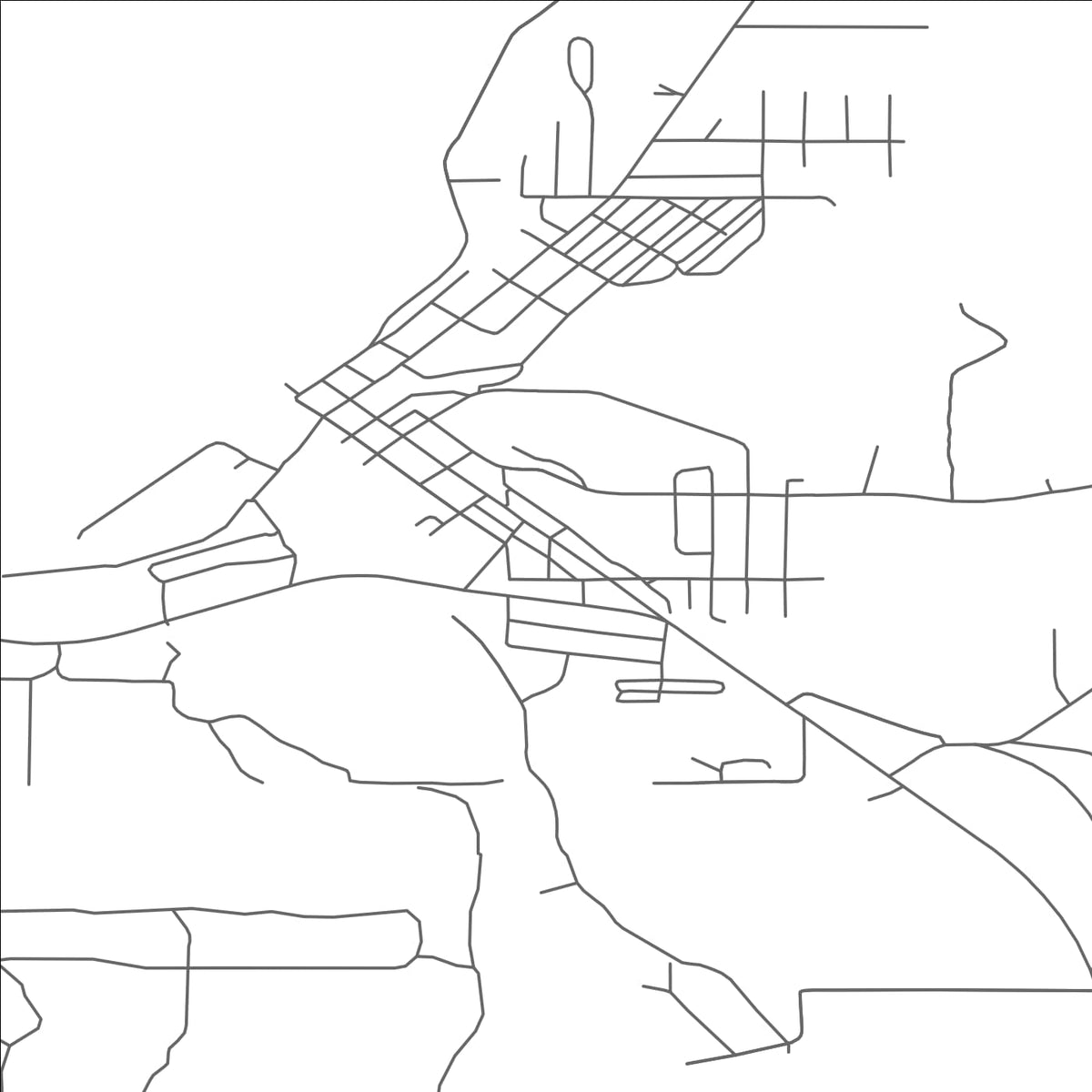 ROAD MAP OF L'ANSE, MICHIGAN BY MAPBAKES