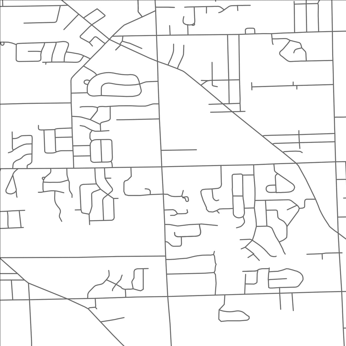 ROAD MAP OF LAMBERTVILLE, MICHIGAN BY MAPBAKES