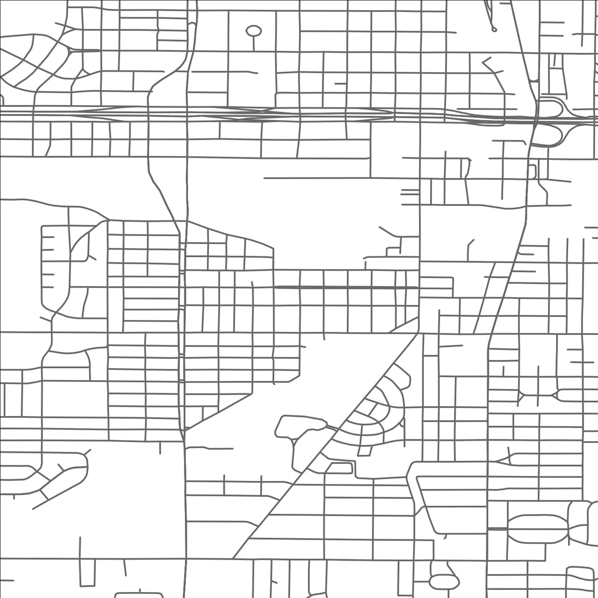 ROAD MAP OF LANSING, MICHIGAN BY MAPBAKES