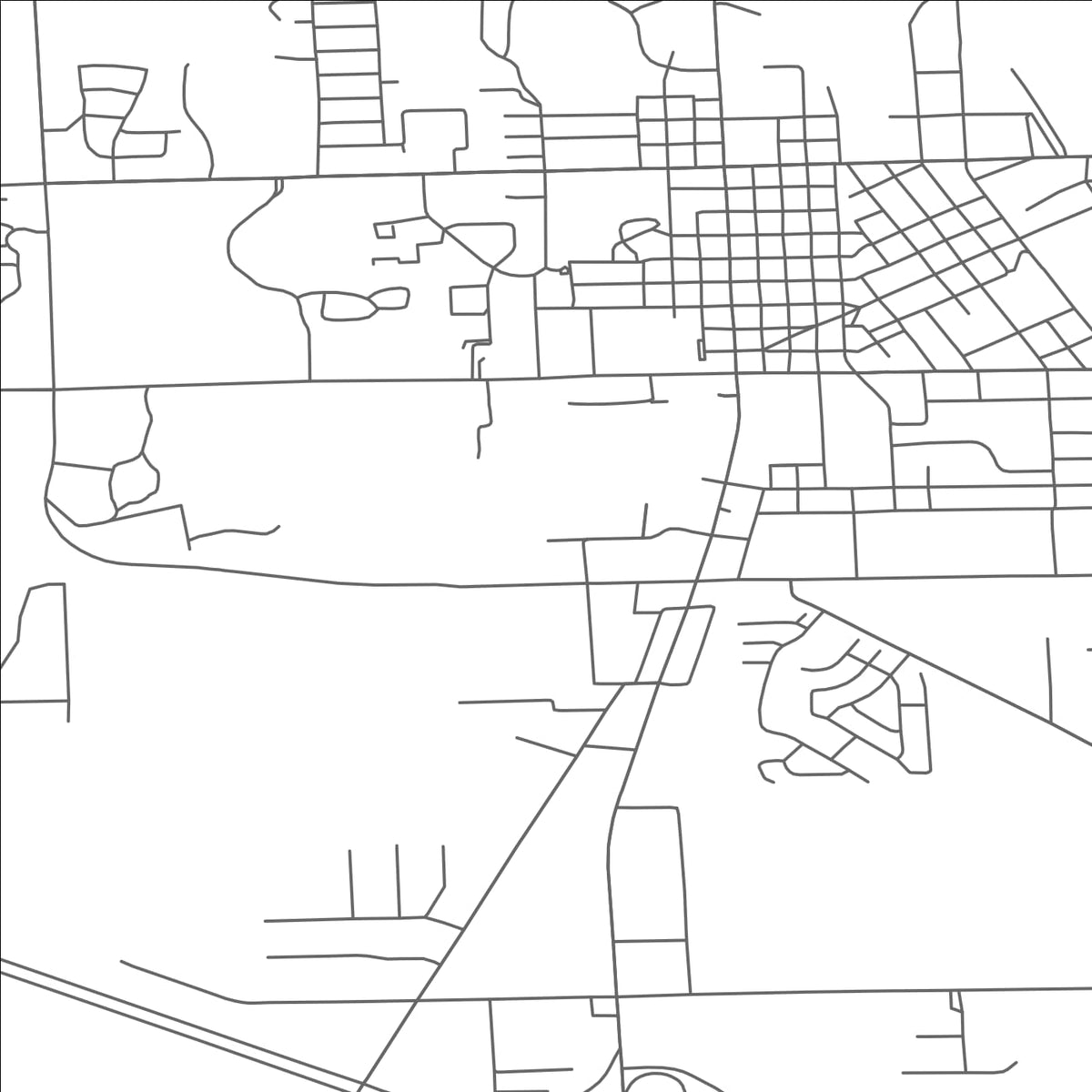 ROAD MAP OF LAPEER, MICHIGAN BY MAPBAKES