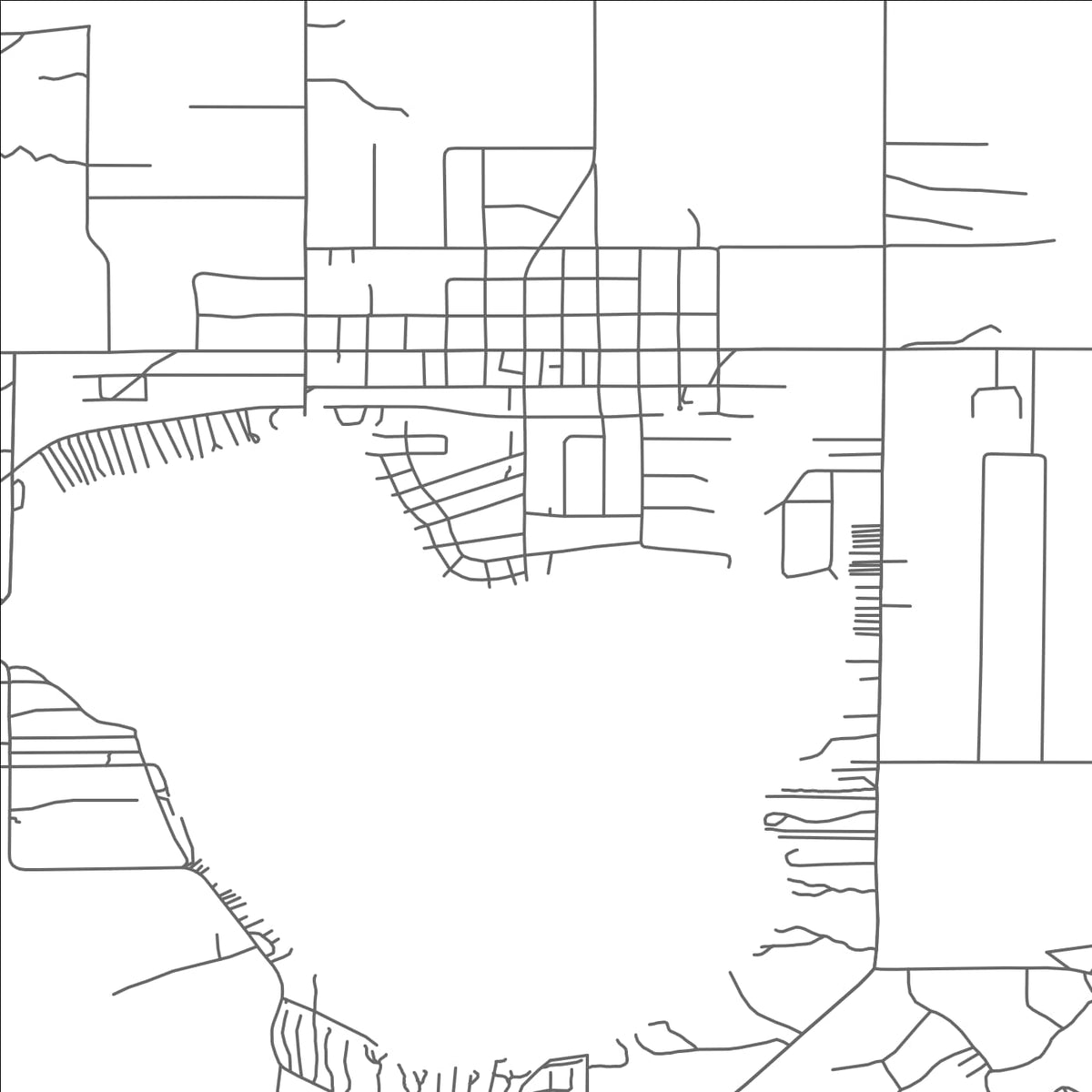 ROAD MAP OF LEWISTON, MICHIGAN BY MAPBAKES