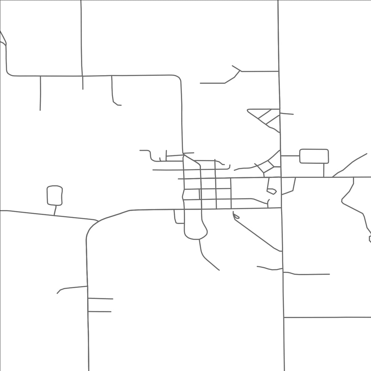 ROAD MAP OF LINCOLN, MICHIGAN BY MAPBAKES