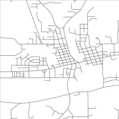 ROAD MAP OF LOWELL, MICHIGAN BY MAPBAKES