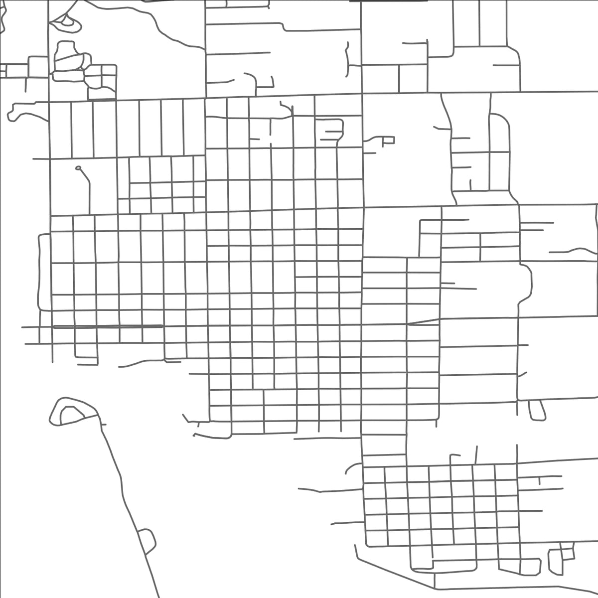 ROAD MAP OF LUDINGTON, MICHIGAN BY MAPBAKES