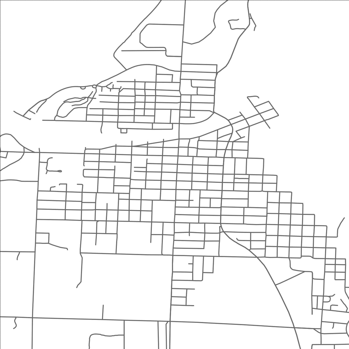 ROAD MAP OF MANISTEE LAKE, MICHIGAN BY MAPBAKES