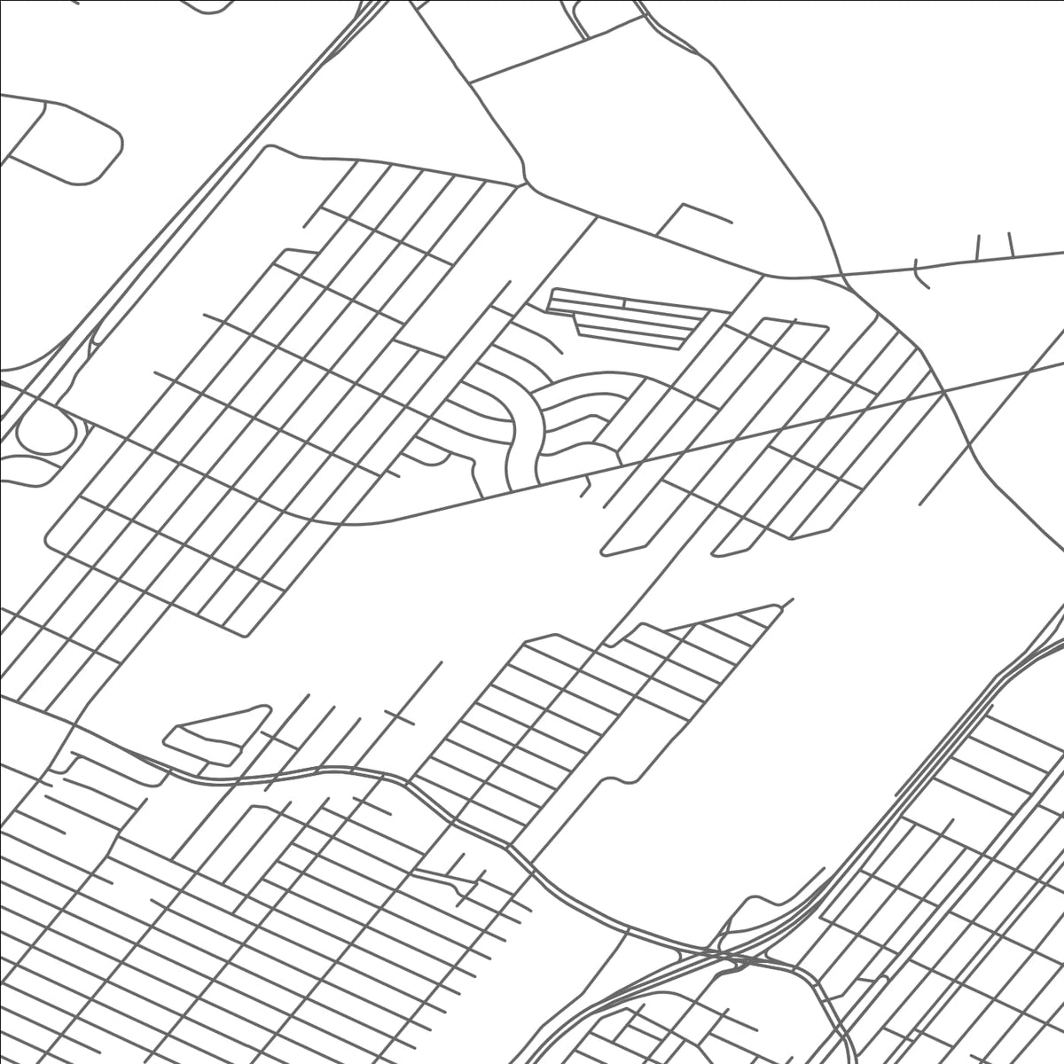 ROAD MAP OF MELVINDALE, MICHIGAN BY MAPBAKES