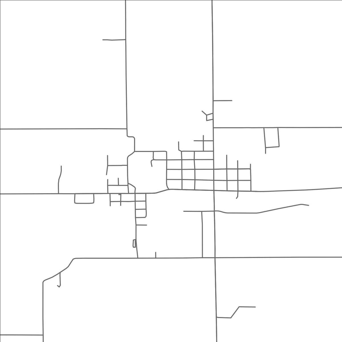ROAD MAP OF MENDON, MICHIGAN BY MAPBAKES
