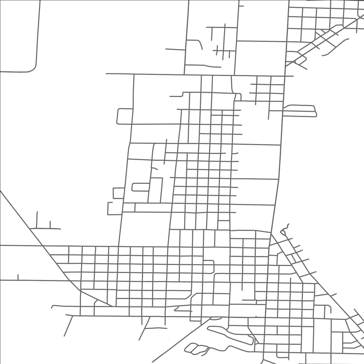 ROAD MAP OF MENOMINEE, MICHIGAN BY MAPBAKES