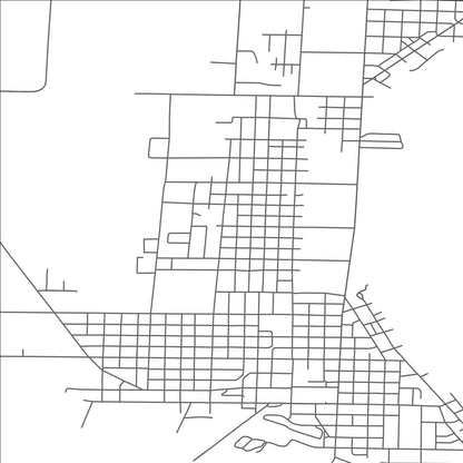 ROAD MAP OF MENOMINEE, MICHIGAN BY MAPBAKES