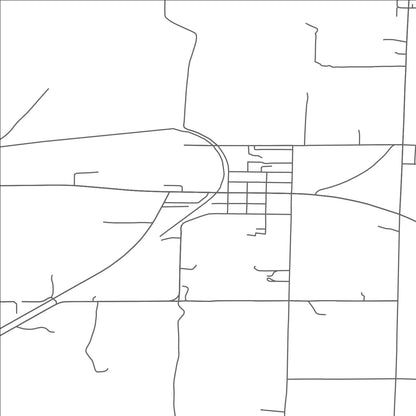 ROAD MAP OF MESICK, MICHIGAN BY MAPBAKES