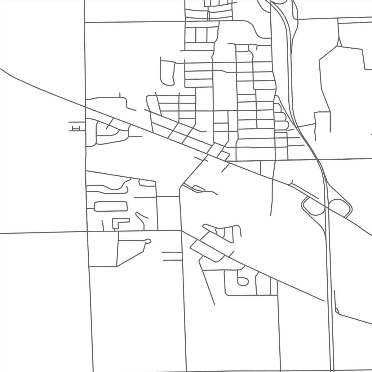 ROAD MAP OF MILAN, MICHIGAN BY MAPBAKES