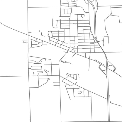ROAD MAP OF MILAN, MICHIGAN BY MAPBAKES