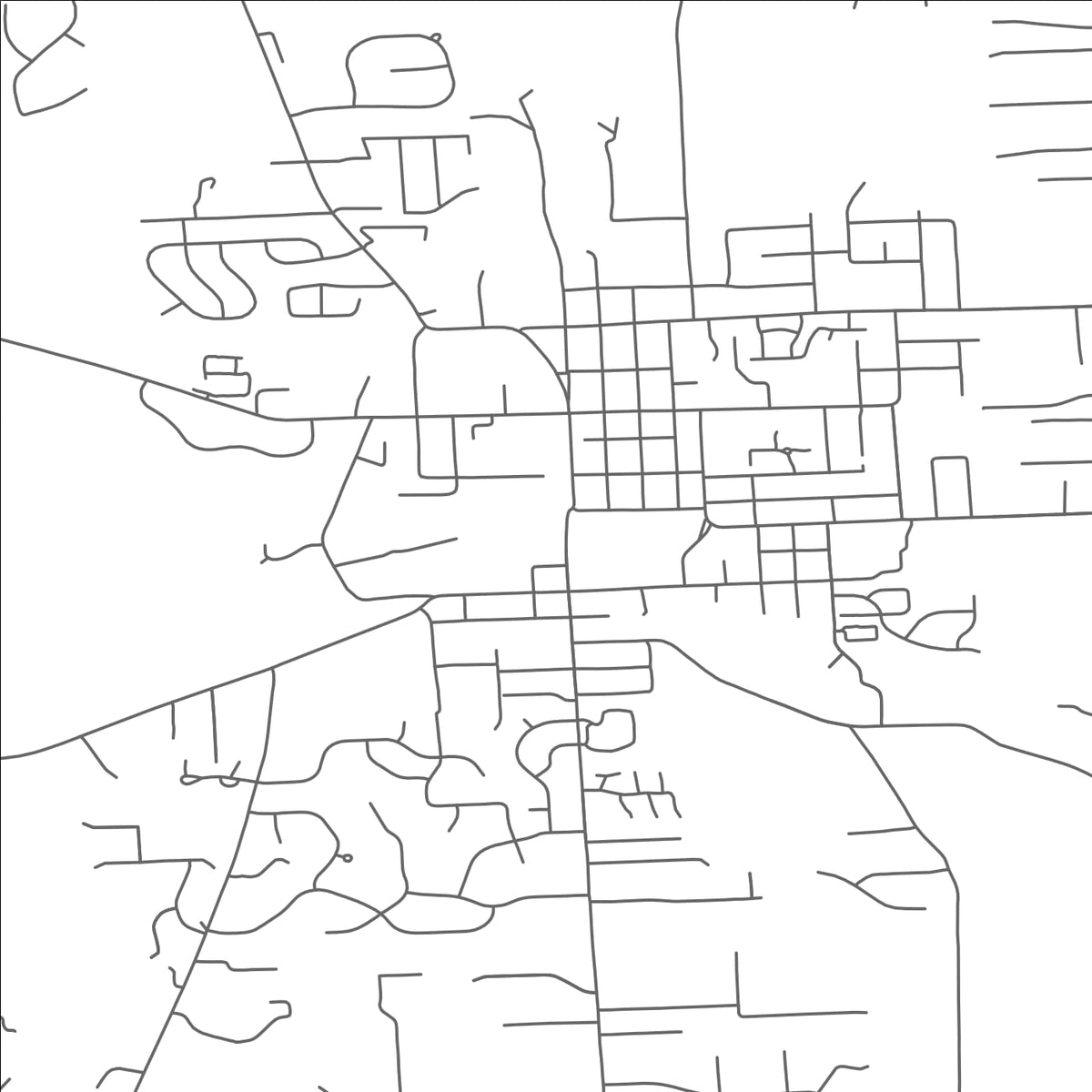 ROAD MAP OF MILFORD, MICHIGAN BY MAPBAKES