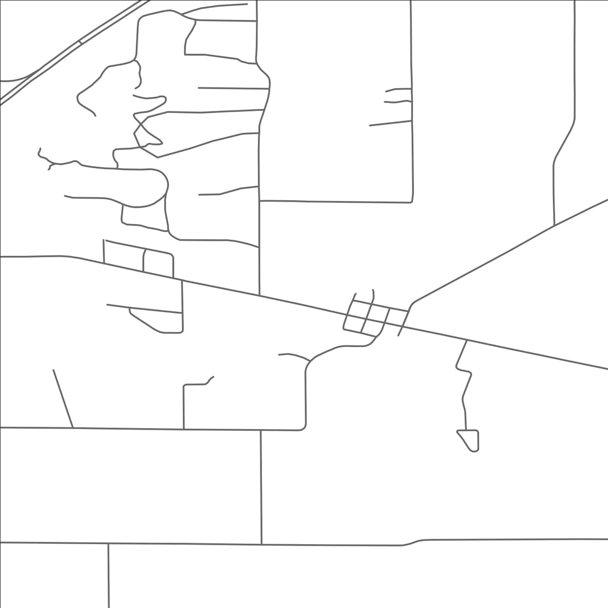 ROAD MAP OF MILLBURG, MICHIGAN BY MAPBAKES