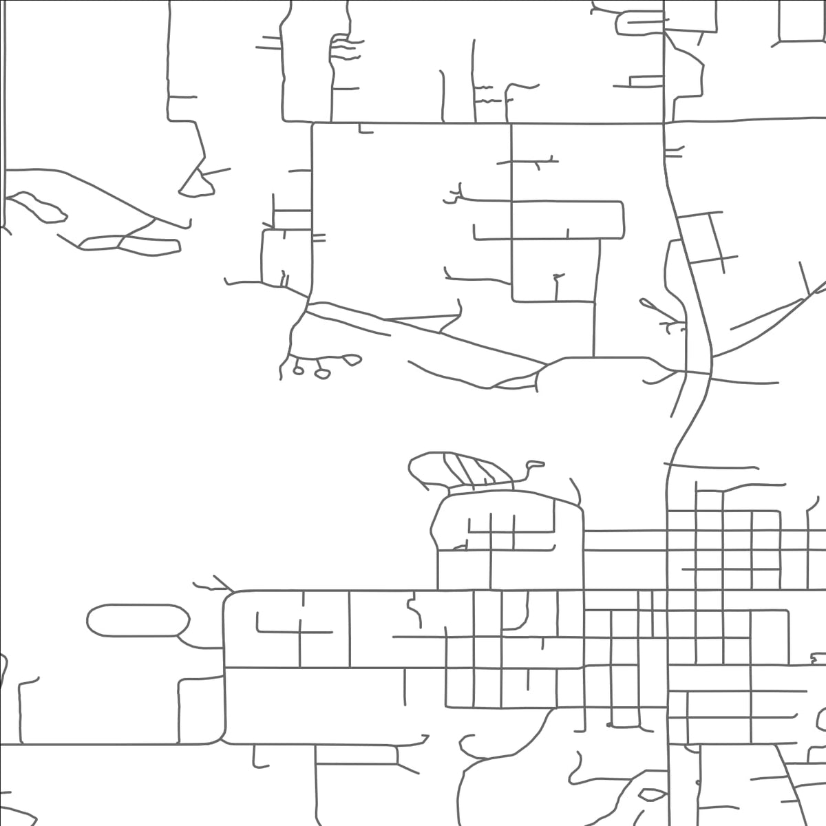 ROAD MAP OF MIO, MICHIGAN BY MAPBAKES