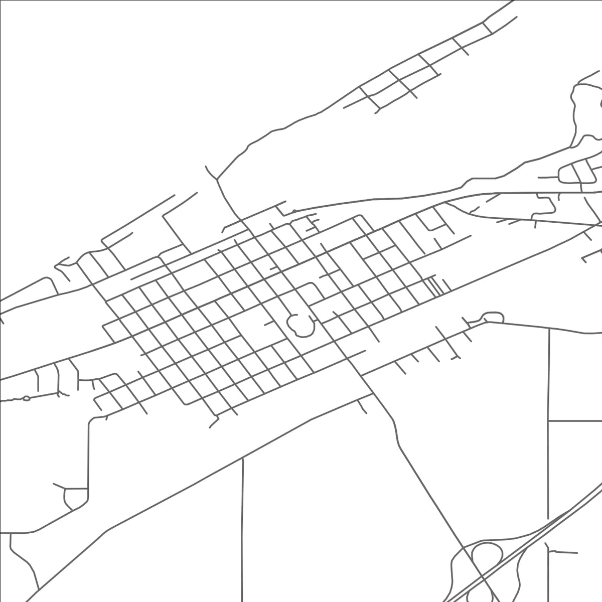 ROAD MAP OF NEW BUFFALO, MICHIGAN BY MAPBAKES